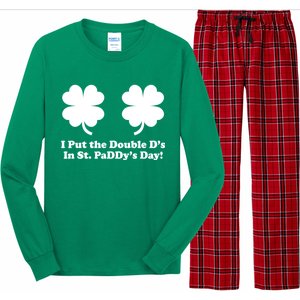 I Put the Double D's In St. PaDDy's Day Funny St. Patrick's Day Long Sleeve Pajama Set