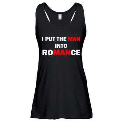 I Put The Man Into Romance Ladies Essential Flowy Tank