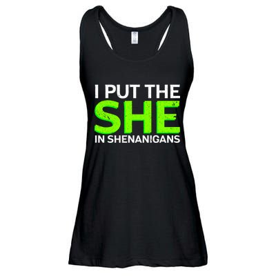 I Put The She In Shenanigans Ladies Essential Flowy Tank