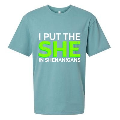 I Put The She In Shenanigans Sueded Cloud Jersey T-Shirt