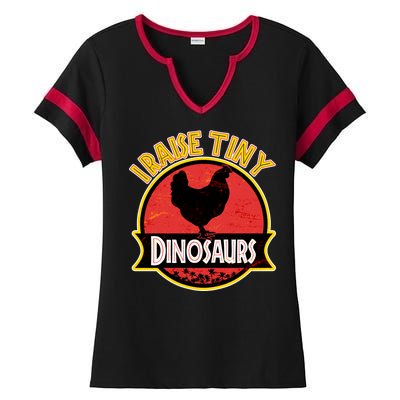 I Raise Tiny Dinosaurs Ladies Halftime Notch Neck Tee