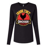 I Raise Tiny Dinosaurs Womens Cotton Relaxed Long Sleeve T-Shirt