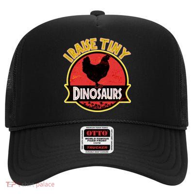 I Raise Tiny Dinosaurs High Crown Mesh Back Trucker Hat