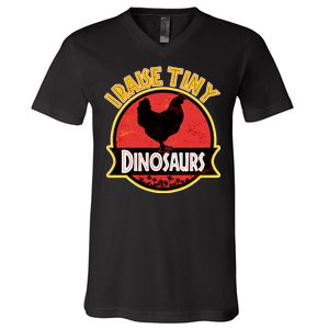 I Raise Tiny Dinosaurs V-Neck T-Shirt