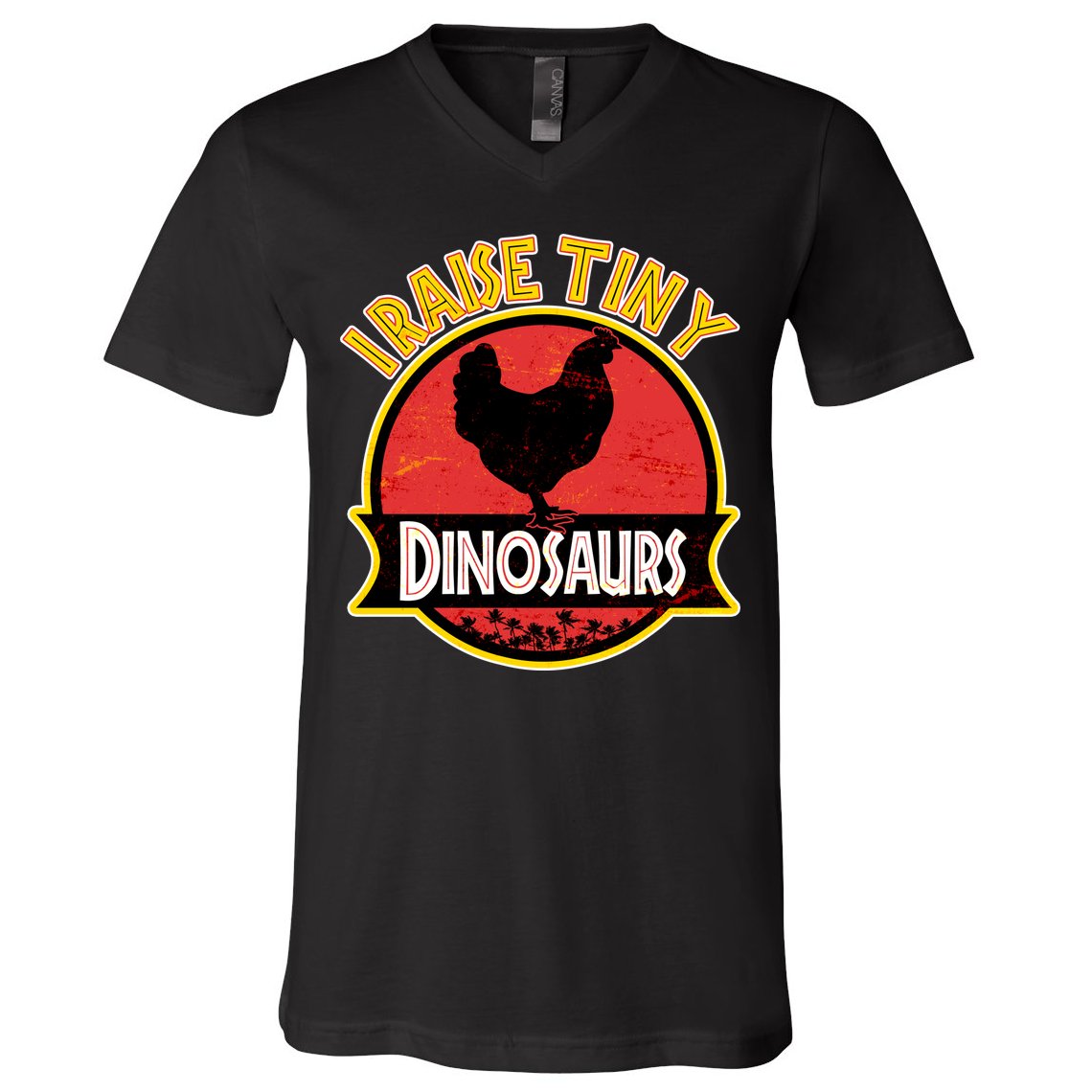 I Raise Tiny Dinosaurs V-Neck T-Shirt