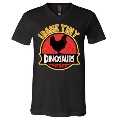 I Raise Tiny Dinosaurs V-Neck T-Shirt