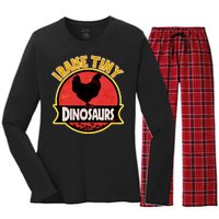 I Raise Tiny Dinosaurs Women's Long Sleeve Flannel Pajama Set 