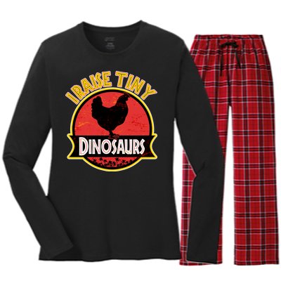 I Raise Tiny Dinosaurs Women's Long Sleeve Flannel Pajama Set 