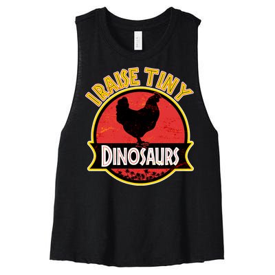 I Raise Tiny Dinosaurs Women's Racerback Cropped Tank