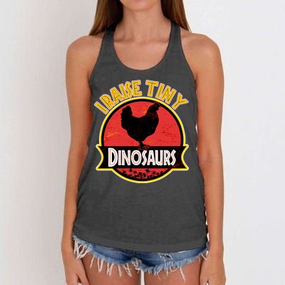 I Raise Tiny Dinosaurs Women's Knotted Racerback Tank