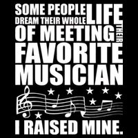 I Raised Mine Favorite Musician Cropped Pullover Crew