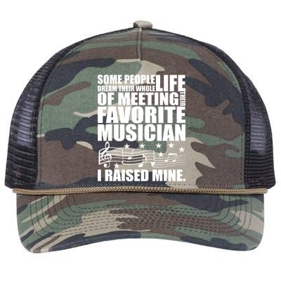 I Raised Mine Favorite Musician Retro Rope Trucker Hat Cap