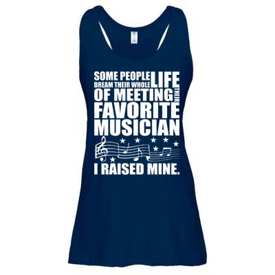 I Raised Mine Favorite Musician Ladies Essential Flowy Tank