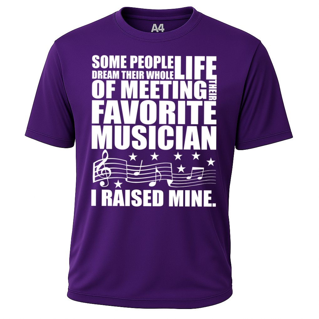 I Raised Mine Favorite Musician Cooling Performance Crew T-Shirt