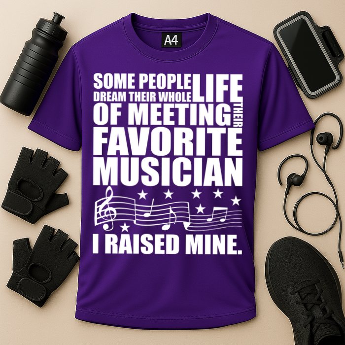 I Raised Mine Favorite Musician Cooling Performance Crew T-Shirt