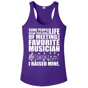 I Raised Mine Favorite Musician Ladies PosiCharge Competitor Racerback Tank