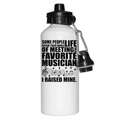 I Raised Mine Favorite Musician Aluminum Water Bottle 