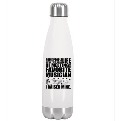 I Raised Mine Favorite Musician Stainless Steel Insulated Water Bottle