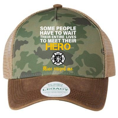 I Raised My Firefighter Hero Legacy Tie Dye Trucker Hat