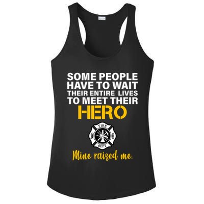 I Raised My Firefighter Hero Ladies PosiCharge Competitor Racerback Tank