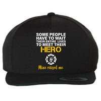 I Raised My Firefighter Hero Wool Snapback Cap