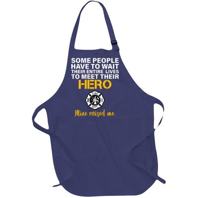 I Raised My Firefighter Hero Full-Length Apron With Pockets