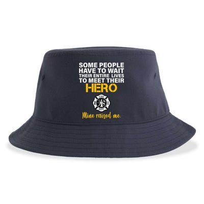 I Raised My Firefighter Hero Sustainable Bucket Hat
