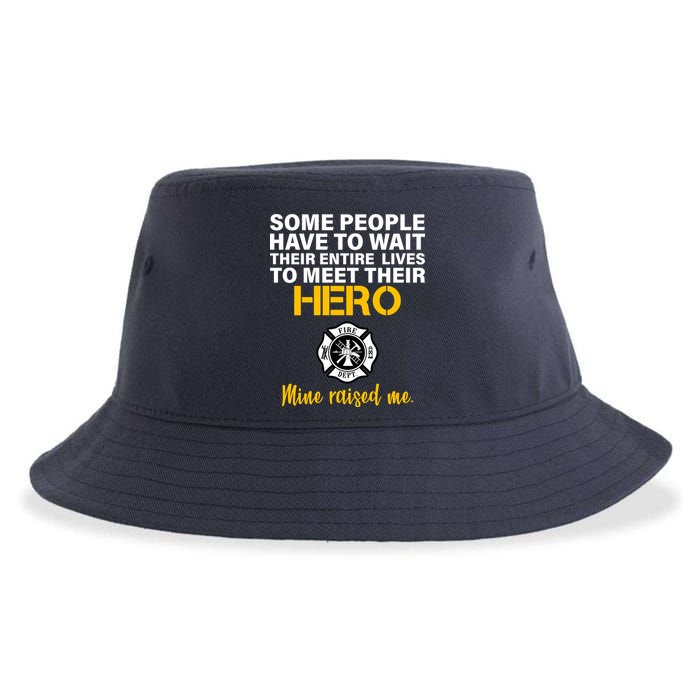 I Raised My Firefighter Hero Sustainable Bucket Hat