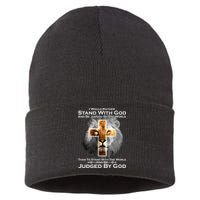 I Rather Stand With God And Be Judge By The World Sustainable Knit Beanie
