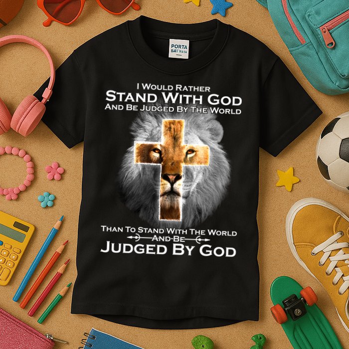 I Rather Stand With God And Be Judge By The World Kids T-Shirt