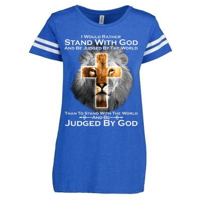 I Rather Stand With God And Be Judge By The World Enza Ladies Jersey Football T-Shirt