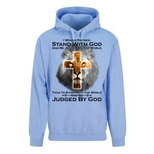 I Rather Stand With God And Be Judge By The World Unisex Surf Hoodie