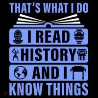 I Read History And I Know Things Funny Drawstring Bag
