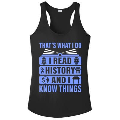 I Read History And I Know Things Funny Ladies PosiCharge Competitor Racerback Tank