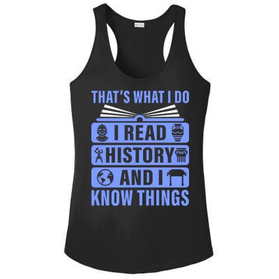 I Read History And I Know Things Funny Ladies PosiCharge Competitor Racerback Tank