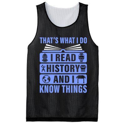 I Read History And I Know Things Funny Mesh Reversible Basketball Jersey Tank