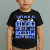 I Read History And I Know Things Funny Toddler T-Shirt