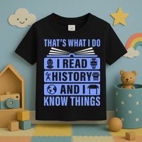 I Read History And I Know Things Funny Toddler T-Shirt