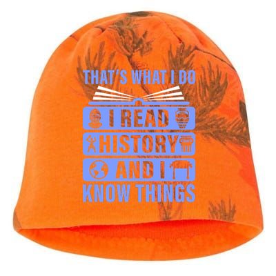 I Read History And I Know Things Funny Kati - Camo Knit Beanie