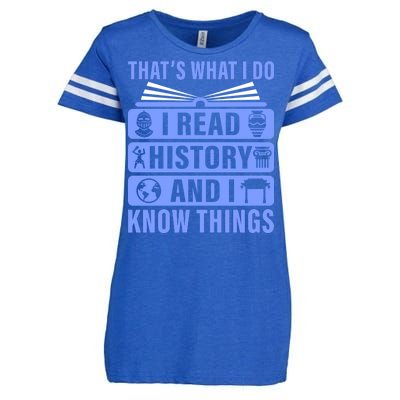 I Read History And I Know Things Funny Enza Ladies Jersey Football T-Shirt