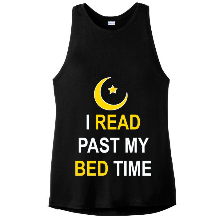 I Read Past My Bedtime Ladies PosiCharge Tri-Blend Wicking Tank