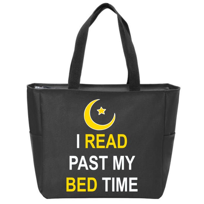 I Read Past My Bedtime Zip Tote Bag