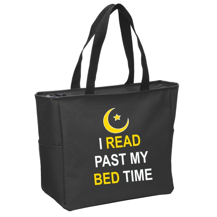 I Read Past My Bedtime Zip Tote Bag