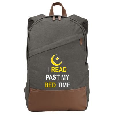 I Read Past My Bedtime Cotton Canvas Backpack