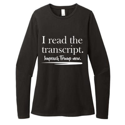 I Read The Transcript Impeach Trump Now Womens CVC Long Sleeve Shirt