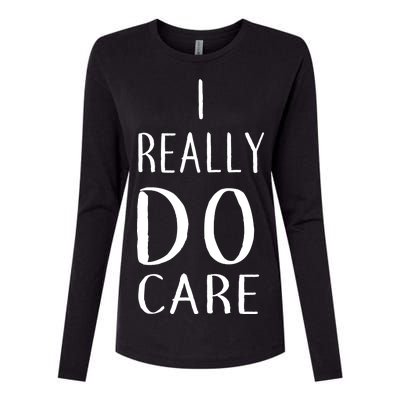 I Really Do Care Womens Cotton Relaxed Long Sleeve T-Shirt