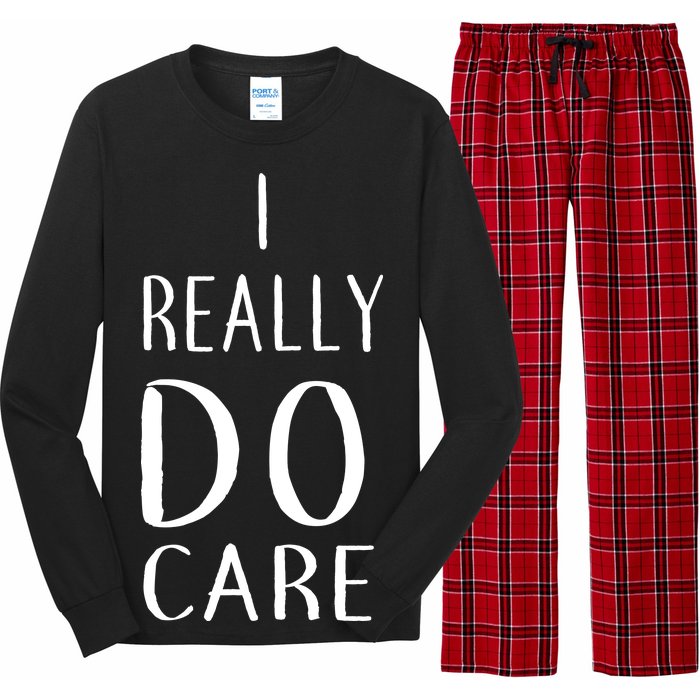 I Really Do Care Long Sleeve Pajama Set