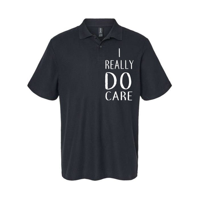 I Really Do Care Softstyle Adult Sport Polo