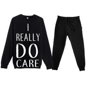 I Really Do Care Premium Crewneck Sweatsuit Set