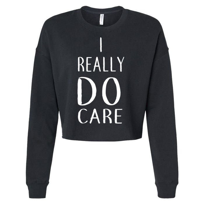 I Really Do Care Cropped Pullover Crew